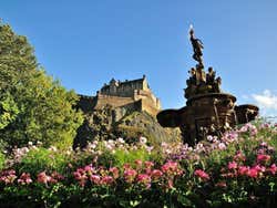 Edinburgh, views of the Castle from Princes Street Gardens